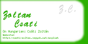 zoltan csati business card