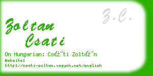 zoltan csati business card